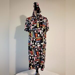 Graphic Hooded Dress Size 2X